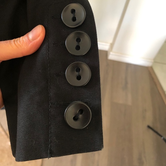 Roxy Long Black Trench Dress Coat - Picture 5 of 6